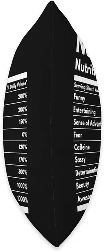 Vista 2 de That's My Name Co. Nova Nutrition Facts Gift - Almohada divertida con nombre personalizado, 16 x 16, multicolor