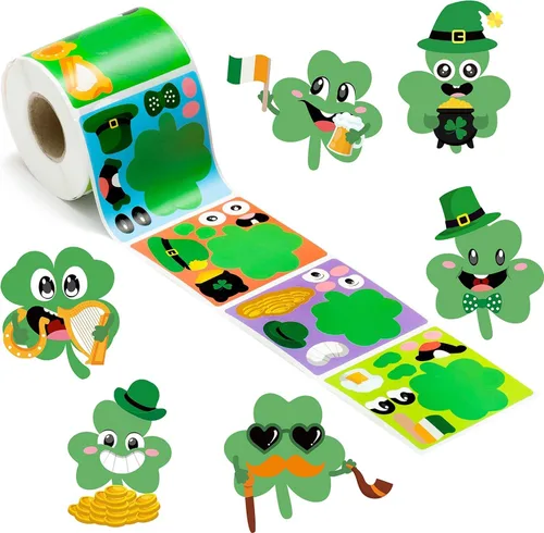 Vista 36 de Haooryx Fall Pumpkin Stickers Roll, 300 Pcs Make Your Own Halloween Pumpkin