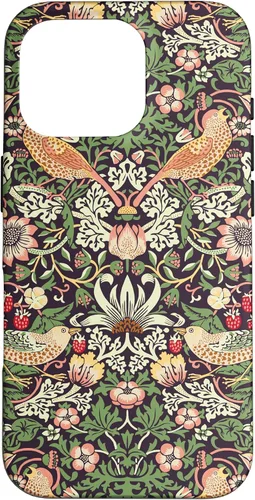 Vista 20 de Funda con diseño Art Nouveau para iPhone 16, diseño de ladrón de fresas William Morris