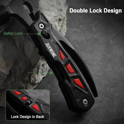 Vista 6 de Regalo único, Cuchillo de bolsillo Multiherramienta, Martillo 12 en 1, Cuchillo plegable, Equipo de supervivencia al aire libre, Multiherramienta