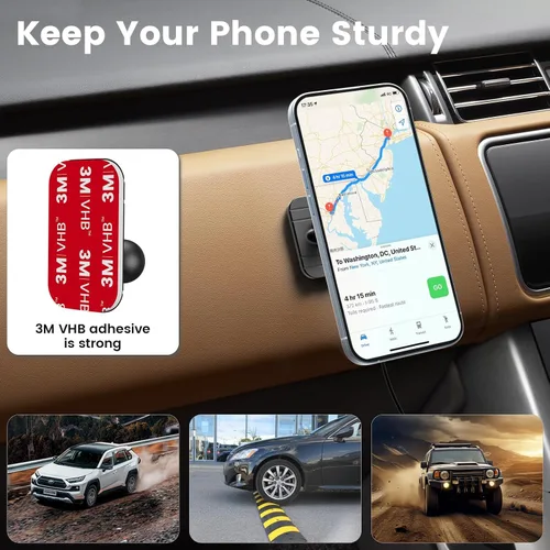 Vista 4 de OHLPRO Cargador de coche MagSafe para iPhone, cargador inalámbrico para coche, soporte magnético para teléfono para iPhone 17 Pro Max 16 15 14