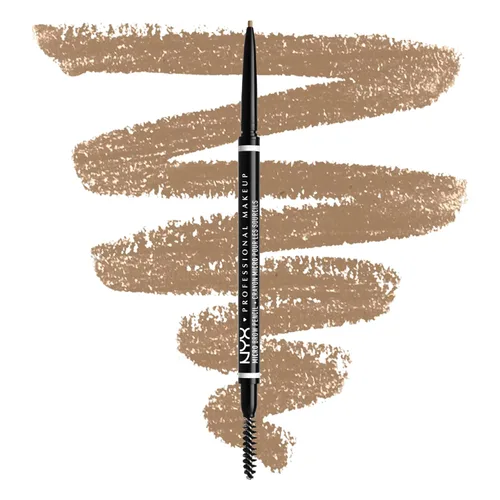 Vista 14 de NYX PROFESSIONAL MAKEUP Lápiz micro para cejas, lápiz preciso para cejas, color gris pardo