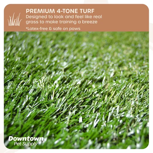 Vista 3 de Downtown Pet Supply Pasto de repuesto para orinal para perros, 16 x 20 pulgadas, almohadilla de césped sintético lavable para perros, adecuada como