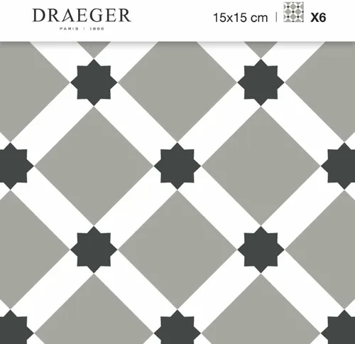 Vista 6 de Pegatinas para azulejos 15 X 5.9 in - Azulejos estrellados