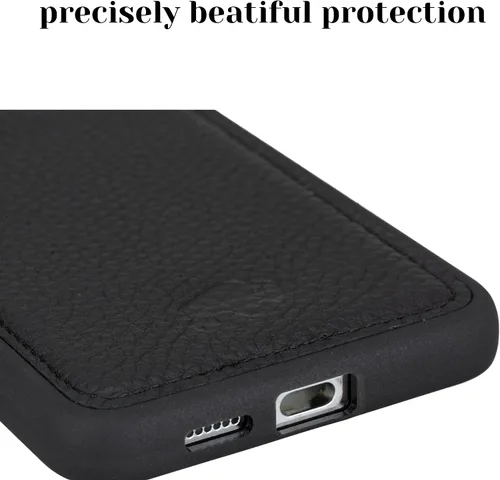 Vista 5 de BLACKBROOK Funda de piel de alta calidad a presión compatible con Samsung Galaxy S24, elegante funda de cuero de grano completo con la máxima