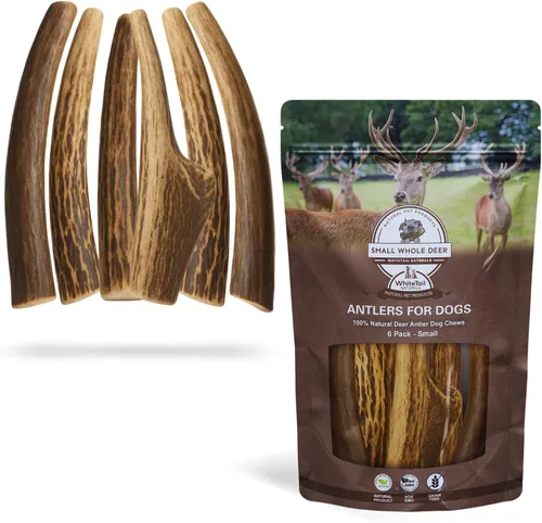 Vista 14 de WhiteTail Naturals - Cuernos de ciervo para perros pequeños (paquete de 12) cuernos masticables naturales para cachorros y pequeños masticadores