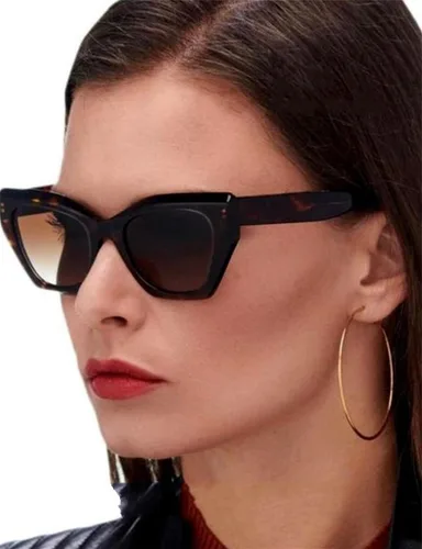 Vista 2 de GIFIORE Gafas de sol vintage cuadradas de ojo de gato, gafas de sol vintage de ojo de gato, gafas de sol retro