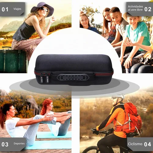 Vista 7 de LTGEM - Funda compatible con altavoz portátil JBL Pulse 4, color negro