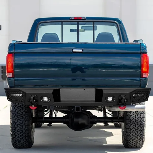 Vista 3 de Vijay Parachoques trasero para Ford F150 1992-1997 con luces y anillos en D