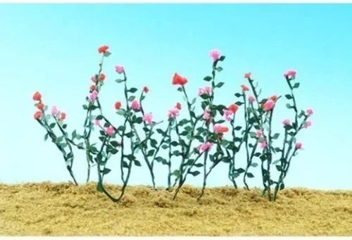 Vista 4 de Plantas Con Flores Rosas Vid Escala HO Escenarios Tren Hobby