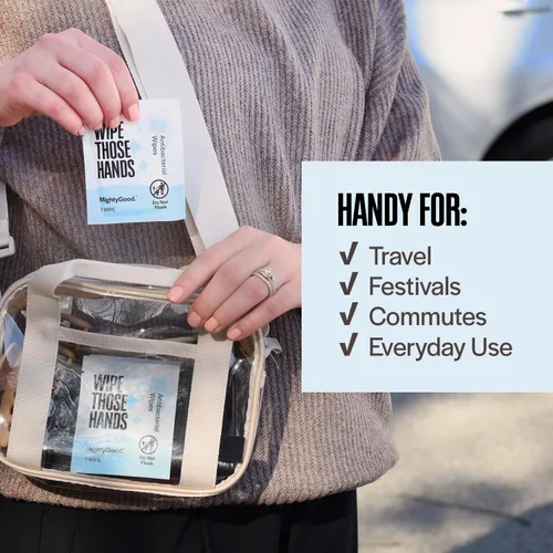 Vista 5 de Kit Wipe Those Hands Refresh Anywhere - Toallitas desinfectantes de manos de 168 unidades para el hogar y 30 unidades de tamaño de viaje envueltas