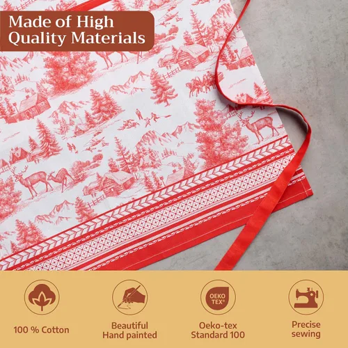 Vista 323 de Maison d' Hermine Delantales para mujer con bolsillo, 100% algodón (27.50 x 31.50 pulgadas)