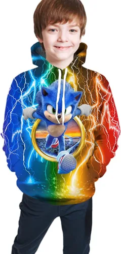 Vista 3 de Sudadera con capucha de dibujos animados de moda para niños sudadera de anime con impresión 3D sudadera juvenil para niños y niñas