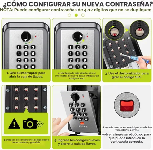 Vista 6 de BKNOOU Caja impermeable del bloqueo de llave, caja dominante del soporte