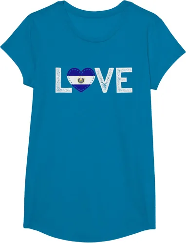 Vista 39 de Camiseta de regalo con la bandera de El Salvador LOVE, Negro, S