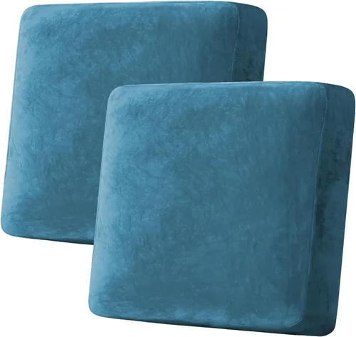 Vista 11 de H.VERSAILTEX Funda de cojín elástica de terciopelo para sofá, funda de cojín de felpa para cojines de silla, protector de muebles, cojín de asiento