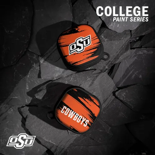 Vista 2 de AFFINITY BANDS Oklahoma State Cowboys HDX - Funda compatible con Samsung Galaxy Buds Pro y Buds Live (rayas de pintura)