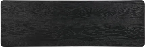 Vista 9 de NTC Mingle - Mesa consola de 47 pulgadas, moderna mesa de entrada de madera maciza con cajón oculto, impermeable y resistente al calor, mesa Negro