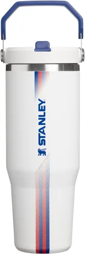 Vista 41 de STANLEY IceFlow 2.0 - Vaso con pajilla abatible con asa, 30 onzas, tapa giratoria y popote abatible, botella de agua a prueba de fugas, acero Tiza