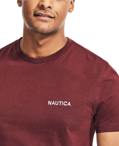 Vista 4 de Nautica - Camiseta de manga corta de color liso y cuello redondo