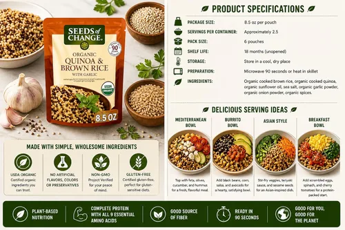 Vista 2 de Seeds of Change quinua y arroz integral, 8.5 onzas, pack de 6