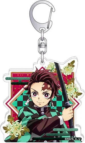 Vista 2 de Viwind Llavero de anime, lindo juego de llaveros de acrílico Kawaii para mochilas, regalos para mujeres, hombres, niños y niñas, 4 piezas, 4