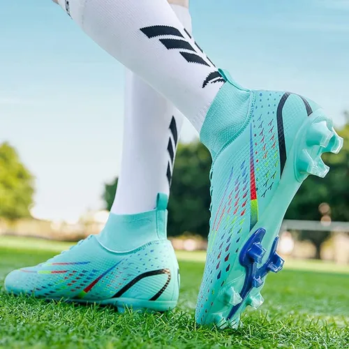 Vista 5 de YASOWIN Zapatos de fútbol para hombre, botas de fútbol para exteriores, transpirables, atléticas, para entrenamiento, fútbol sala profesional