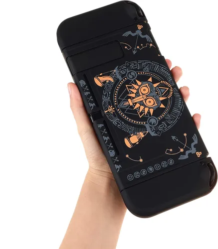 Vista 6 de Funda protectora acoplable compatible con interruptor carcasa rígida para controladores Switch y Joy-Con con 4 agarres para el pulgar funda