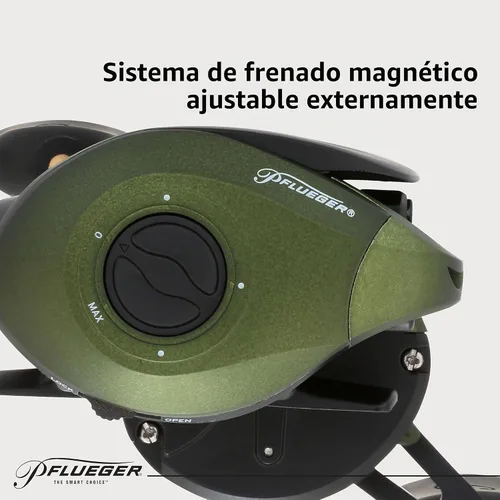 Vista 4 de Pflueger Combo de carrete de cebo y caña de pescar Monarch de perfil bajo