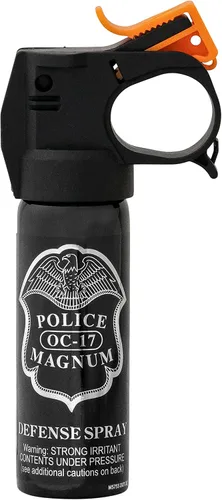 Vista 11 de Police Magnum Gran spray de pimienta para defensa personal – Táctica máxima fuerza seguridad y protección – Bote de fuego portátil negro – Fabricado