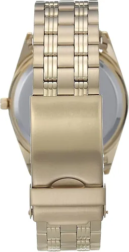Vista 2 de Disney Reloj de cuarzo analógico redondo brillante para adultos, Oro, Reloj de cuarzo