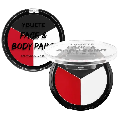 Vista 10 de YBUETE Paleta de pintura corporal a base de aceite gris negro blanco