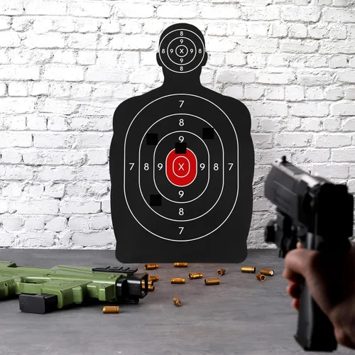 Vista 4 de 3000 Pcs Cardboard Target Pasters Self Adhesive Target Stickers 0.87 Inch Square Labels for Pistol Shooting Range Practice, 1000 Per Roll, 3 Rolls