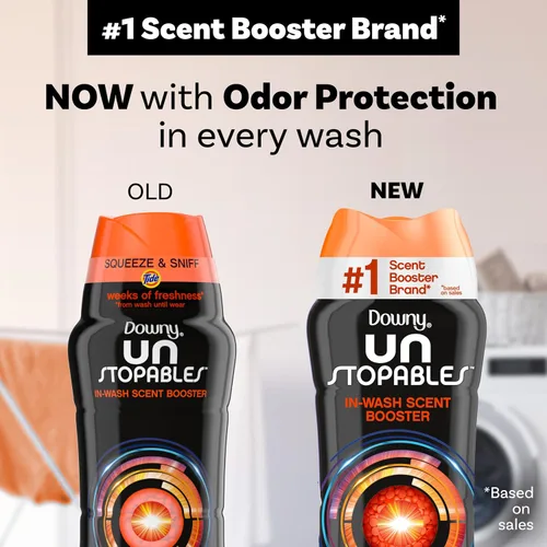 Vista 5 de Downy Unstopables - Perlas potenciadoras de aroma para lavar la ropa, Tide Original, 13.4 onzas