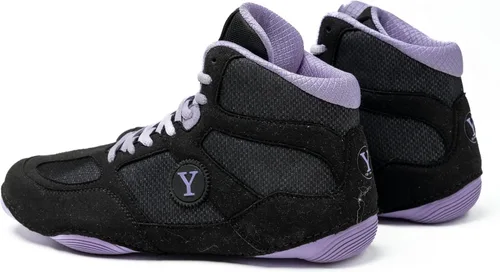 Vista 6 de Yes! Athletics Defiant2 - Zapatos de lucha libre para mujer, suela de goma 100% antideslizante, zapatos de boxeo ligeros para mujer, MMA duraderos