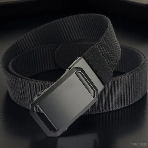 Vista 6 de Duty Quick Men's Tactical Belt-Release Metal Buckle Belt,suits for waist size 28"-42" Negro