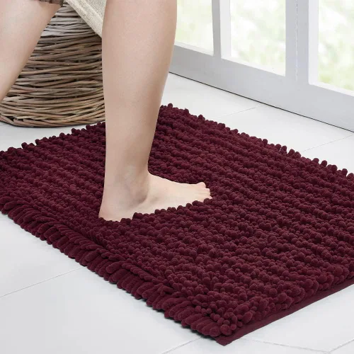 Vista 55 de Walensee Alfombra de baño antideslizante (32x20, azul oscuro) absorbente de agua, súper suave, felpilla peluda, lavable a máquina, se seca