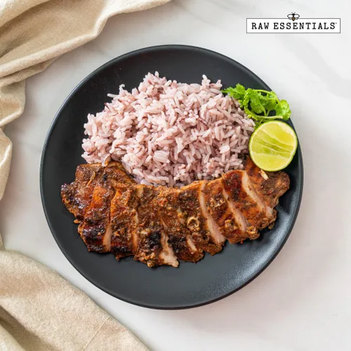 Vista 5 de Raw Essentials Caribbean Jerk Rub, botella de 9 onzas