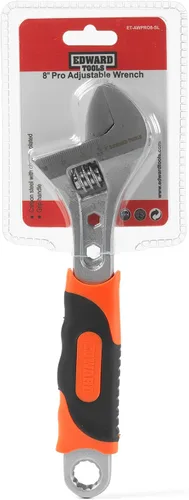 Vista 4 de Edward Tools Llave ajustable Pro de 8 pulgadas, diseño de ajuste de acero al carbono, agarre Crescent Pro para mayor apalancamiento, ancho