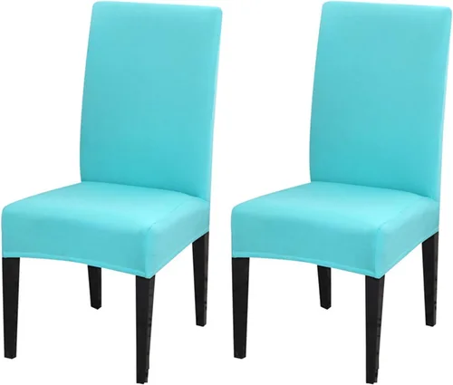 Vista 42 de Dimatic Paquete de 2 fundas elásticas de licra para sillas de comedor, extraíbles y lavables, fundas protectoras para sillas de comedor, cocina