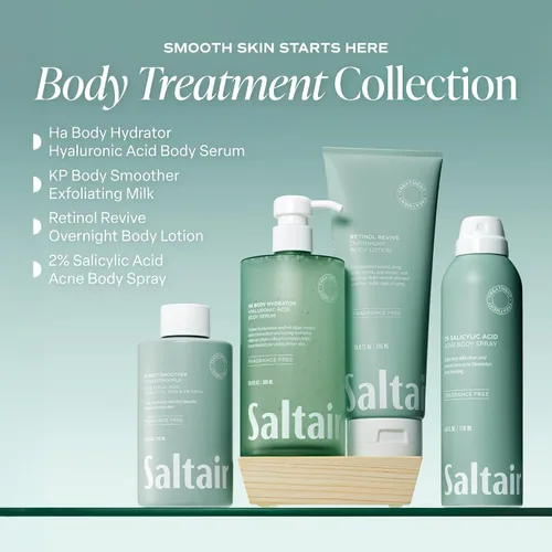 Vista 8 de Saltair Suero corporal de ácido hialurónico – Loción corporal hidratante para una piel de aspecto más suave – Crema hidratante de gel transparente