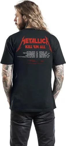 Vista 6 de Metallica Camiseta Kill 'Em All Tracks (Back Print) para hombre
