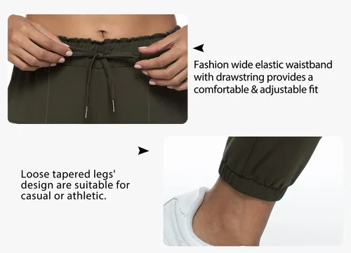 Vista 119 de Kcutteyg - Pantalones deportivos con bolsillos para mujer, diseño suave, ligero y de secado rápido, para entrenamiento, gimnasia, yoga y correr