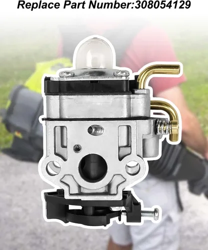 Vista 3 de Carburador de repuesto 308054129 apto para soplador de mochila Ryobi Ry38BP soplador de gas de 38 cc con juntas filtro de línea de combustible