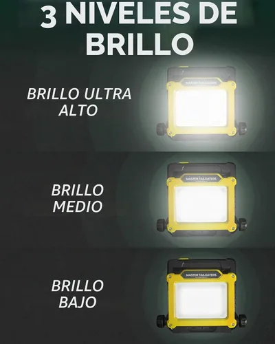 Vista 7 de Master Tailgaters FLUD 4000 Luz de Trabajo LED de Inundación Compatible con Baterías Black & Decker, Porter Cable, Stanley 18v-20v