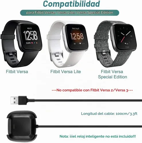 Vista 2 de Cargador para reloj inteligente Fitbit Versa de 1ª