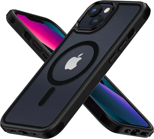 Vista 35 de Mobnano Funda para iPhone 13 Pro, compatible con MagSafe, funda transparente con anillo magnético, diseño multicolor protector a prueba de golpes