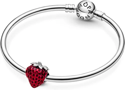 Vista 5 de Charm Pandora 791681C01 Fresa sin semillas, Plata esterlina, Sin gemas.