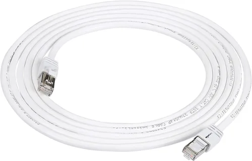 Vista 7 de Amazon Basics - Cable de conexión Ethernet RJ45 Cat 7, 10 Gpbs de alta velocidad, 600 MHz, con doble blindaje, 1,5 m, blanco
