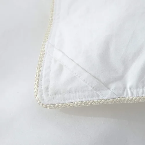 Vista 5 de LUXURIOUS, cobertor tamaño Queen, de 600 hilos de 100% algodón egipcio, con plumas de ganso siberiano, color blanco sólido, potencia de llenado 750